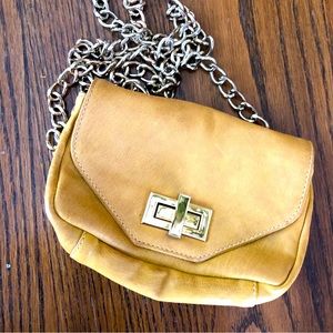 PIETRO ALESSANDRO Gold Leather Small Purse Bag